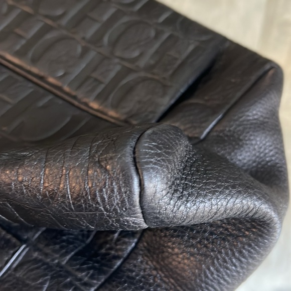 Carolina Herrera authentic black leather CH bag - Picture 9 of 9